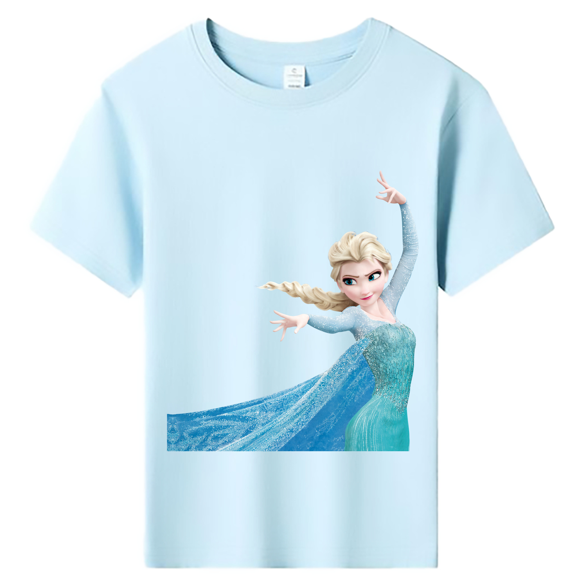 （画像用） アナと雪の女王 アンナ エルサ Frozen Anna Elsa 綿100％キッズTシャツ（フロントプリント）